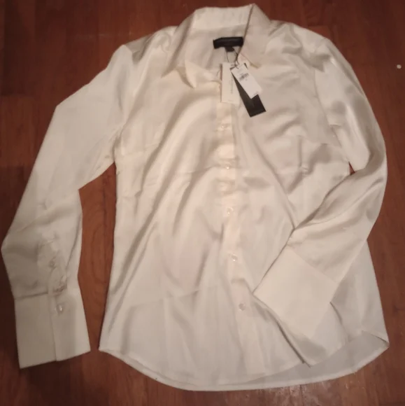 NWT Banana Republic Dillon Classic Fit Button-down Satin Collar Shirt XS - Picture 4 of 6